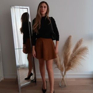 Camel Corduroy Circle Skirt